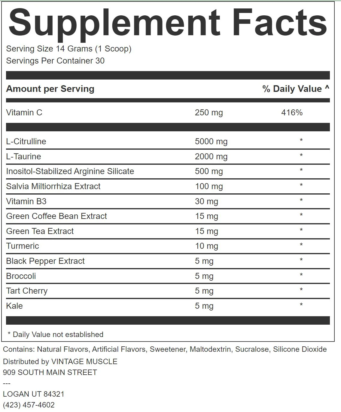 NITRIC - Pump Blend (Non Stim) - Image 2